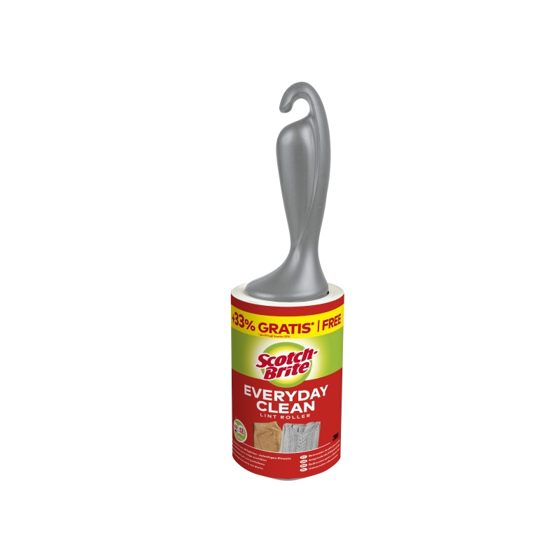 Rouleau anti-peluches adhésif Scotch-Brite Everyday Clean - 75 feuilles - Noir