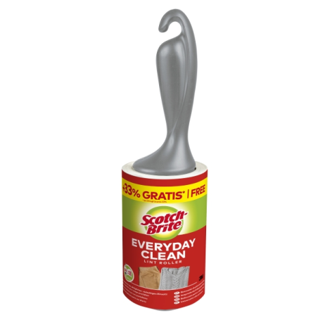 Rouleau anti-peluches adhésif Scotch-Brite Everyday Clean - 75 feuilles - Noir