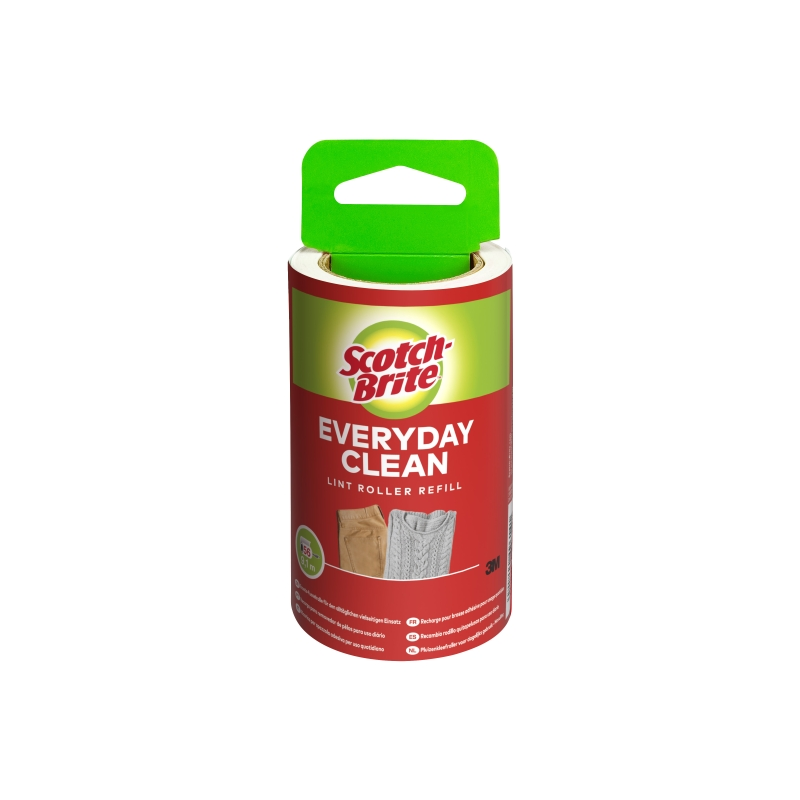 Recharge pour rouleau anti-peluches Scotch-Brite Everyday Clean - 56 feuilles - Blanc