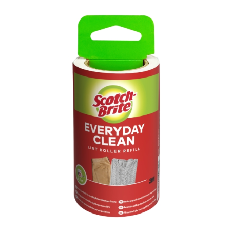 Recharge pour rouleau anti-peluches Scotch-Brite Everyday Clean - 56 feuilles - Blanc