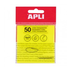 ✅ Apli Bloc Notes Adhésif Transparent 50 Feuilles 75x75mm - Pour Ecrire Sans Perdre la Visibilité du Texte ou en stock