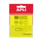 Apli Bloc Notes Adhésif Transparent 50 Feuilles 75x75mm - Pour Ecrire Sans Perdre la Visibilité du Texte ou de l'Image
