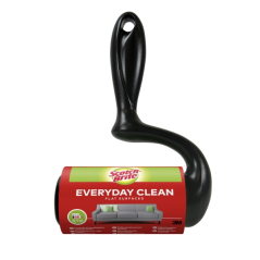 Rouleau anti-peluches adhésif Scotch-Brite Everyday Clean - 56 feuilles - Noir