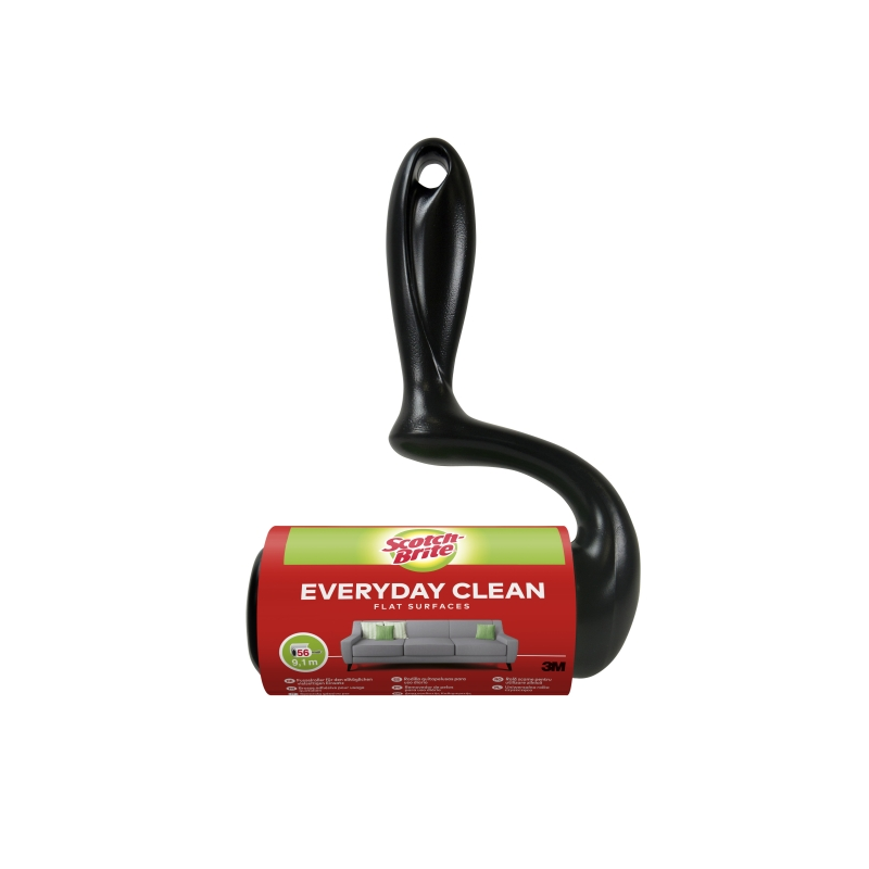 Rouleau anti-peluches adhésif Scotch-Brite Everyday Clean - 56 feuilles - Noir