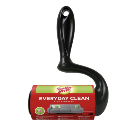 Rouleau anti-peluches adhésif Scotch-Brite Everyday Clean - 56 feuilles - Noir