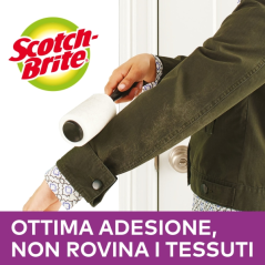 Recharges de rouleau anti-peluches adhésif Scotch-Brite Everyday Clean - 30 feuilles - Blanc