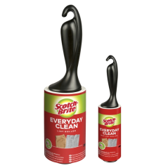 Rouleau anti-peluches Scotch-Brite Everyday Clean - 56 feuilles - Comprend un mini rouleau Everyday de 30 feuilles - Noir