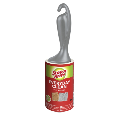 Rouleau anti-peluches adhésif Scotch-Brite Everyday Clean - 30 feuilles - Noir