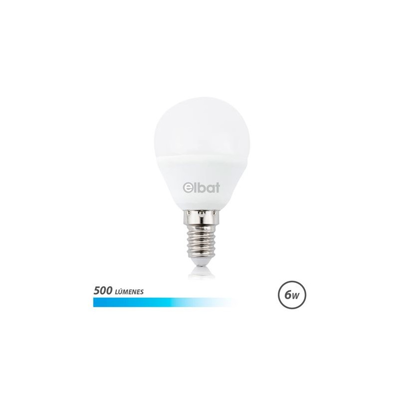 Elbat Ampoule LED G45 6W 500LM E14 Lumière Froide - Économie d'Énergie - Longue Durée de Vie - Faible Consommation - Couleur