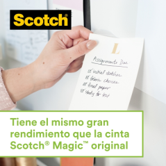 Dévidoir de ruban adhésif Scotch (lot de 2) - Pour rouleaux jusqu'à 19 mm x 13,9 m - Comprend 4 rubans - Adhésif végétal à 66 %