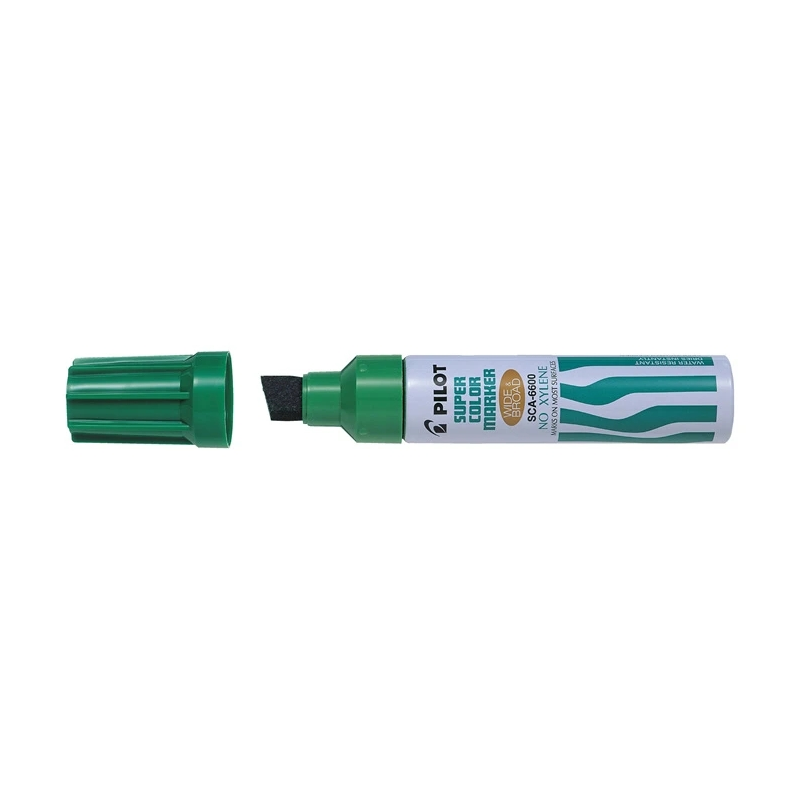 Pilot Super Color 6600 Rotulador Permanente Multisuperficie Extragrueso - Punta Biselada Extragruesa de Fibra - Tinta Base Alcoh