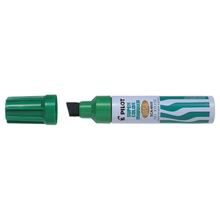 Pilot Super Color 6600 Rotulador Permanente Multisuperficie Extragrueso - Punta Biselada Extragruesa de Fibra - Tinta Base Alcoh