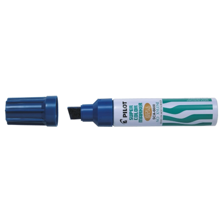 Pilot Super Color 6600 Rotulador Permanente Multisuperficie Extragrueso - Punta Biselada Extragruesa de Fibra - Tinta Base Alcoh