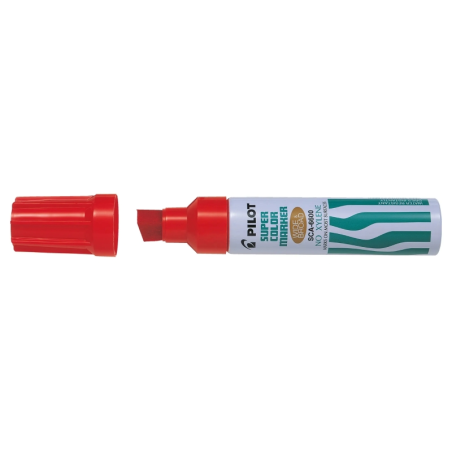 Pilot Super Color 6600 Rotulador Permanente Multisuperficie Extragrueso - Punta Biselada Extragruesa de Fibra - Tinta Base Alcoh
