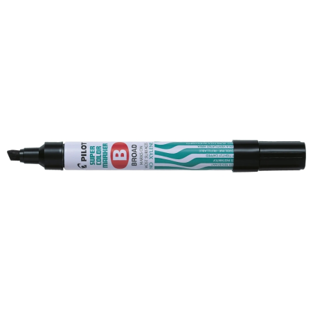 Pilot Super Color Rotulador Permanente Multisuperficie - Punta Biselada de Fibra - Tinta Base Alcohol Libre de Xileno - Cuerpo M