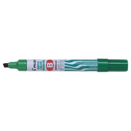 Pilot Super Color Rotulador Permanente Multisuperficie - Punta Biselada de Fibra - Tinta Base Alcohol Libre de Xileno - Cuerpo M