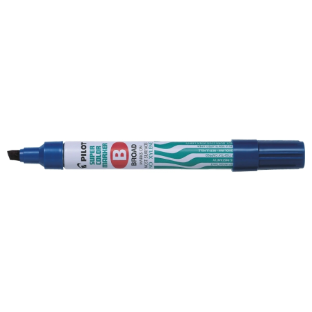Pilot Super Color Rotulador Permanente Multisuperficie - Punta Biselada de Fibra - Tinta Base Alcohol Libre de Xileno - Cuerpo M