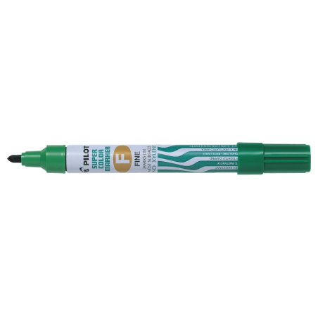 Pilot Super Color Rotulador Permanente Multisuperficie - Punta Fina de Fibra Conica - Tinta Base Alcohol Libre de Xileno - Cuerp