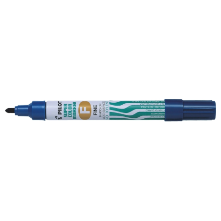 Pilot Super Color Rotulador Permanente Multisuperficie - Punta Fina de Fibra Conica - Tinta Base Alcohol Libre de Xileno - Cuerp