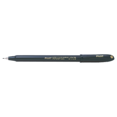 Pilot Super Color Rotulador Permanente Ultra Fino - Punta de Poliacetal 1mm - Libre de Xileno - Color Negro