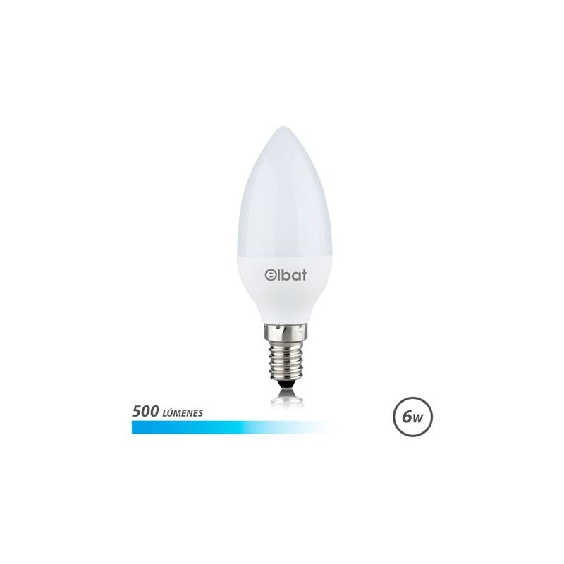 Elbat Ampoule LED C37 6W 500LM E14 Lumière Froide - Économie d'Énergie - Longue Durée de Vie - Installation Facile - Couleur Elbat Ampoule LED C37 6W 500LM E14 Lumière Froide - Économie d'Énergie - Longue Durée de Vie - Installation Facile - Couleur