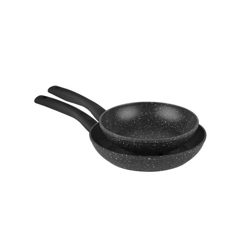 Orbegozo Pack 2 Poêles en Aluminium Forgé - Haute Qualité et Résistance - Surface Antiadhésive - Idéal pour de nouvelles Recette