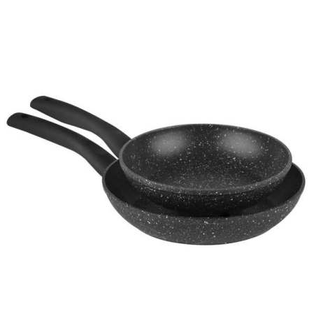 Orbegozo Pack 2 Poêles en Aluminium Forgé - Haute Qualité et Résistance - Surface Antiadhésive - Idéal pour de nouvelles Recette