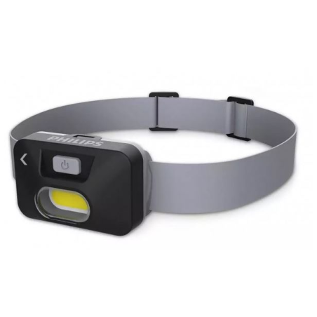 Lampe frontale LED Philips - Bandeau - 130 lumens - Mains libres - Noir et gris