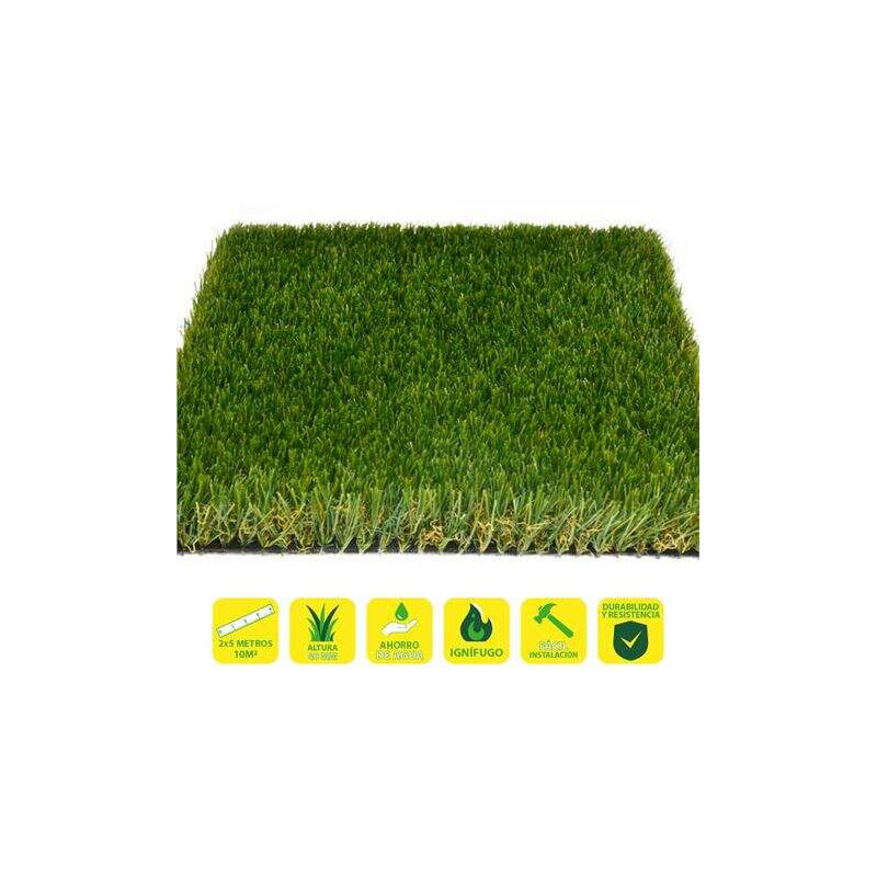 Gazon Artificiel SunGarden 2x5m - 40mm - Série Alpine Supérieure