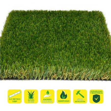 Gazon Artificiel SunGarden 2x5m - 40mm - Série Alpine Supérieure