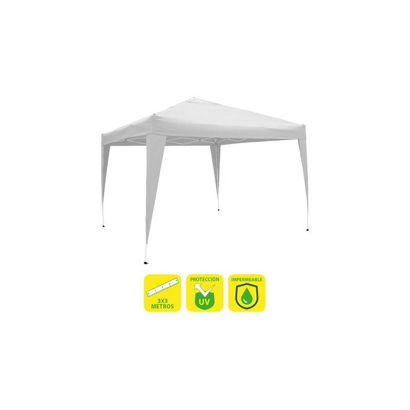 Tente Pliante en Acier Sungarden 3x3m Blanc - Couleur Blanc