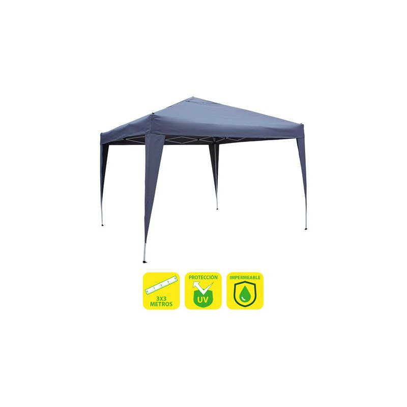 Tente pliante en acier Sungarden 3x3m - Couleur bleue