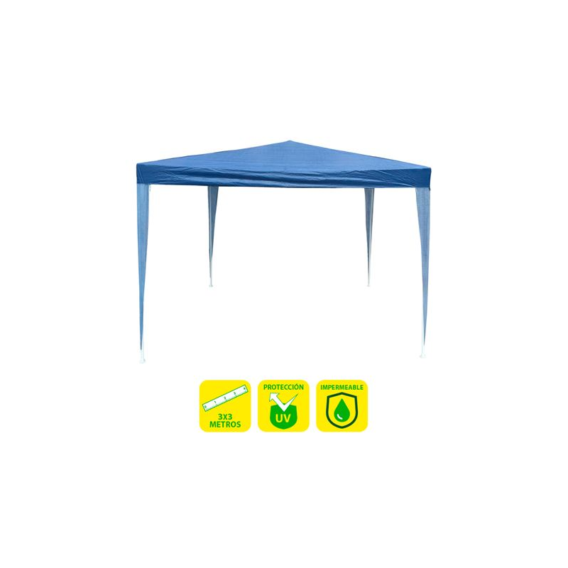 Tente en acier raphia Sungarden 3x3m - Couleur bleue