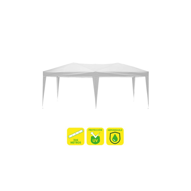 Tente pliante en acier Sungarden 3x6m - Couleur blanche