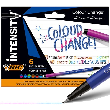 ✅ Lot de 6 feutres Bic Intensity couleur Plusieurs couleurs en stock