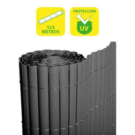 Haie en plastique double face SunGarden 1x3m - Couleur gris foncé