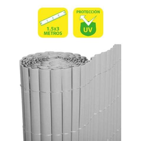 Haie en plastique double face SunGarden 1,5x3m - Couleur gris clair