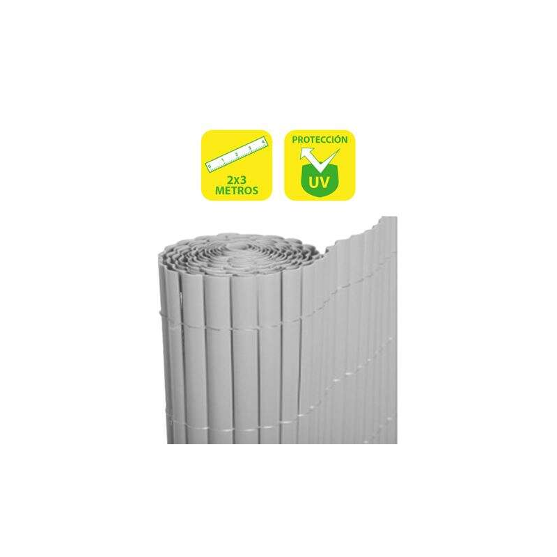 Haie en plastique double face SunGarden 2x3m - Couleur gris clair