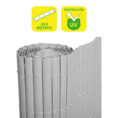 Haie en plastique double face SunGarden 2x3m - Couleur gris clair