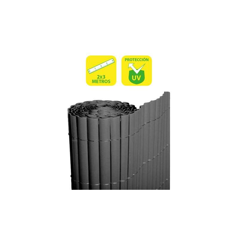 Haie en plastique double face SunGarden 2x3m - Couleur gris foncé