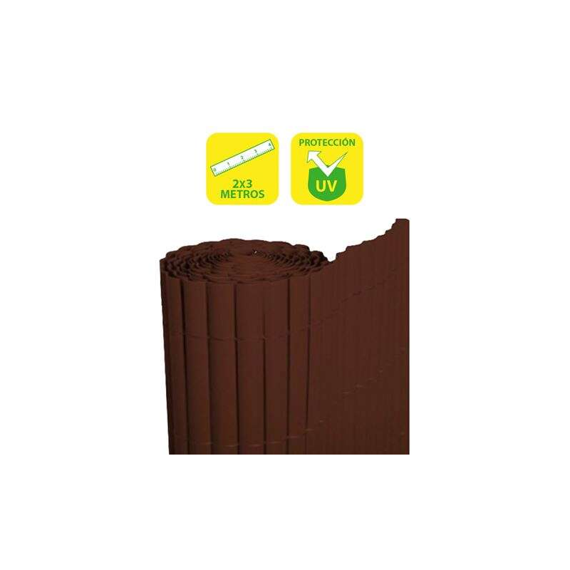 Haie en plastique double face SunGarden 2x3m - Couleur marron foncé