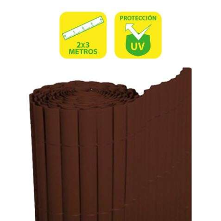 Haie en plastique double face SunGarden 2x3m - Couleur marron foncé