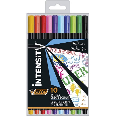 ✅ Lot de 10 feutres Bic Intensity couleur Plusieurs couleurs en stock