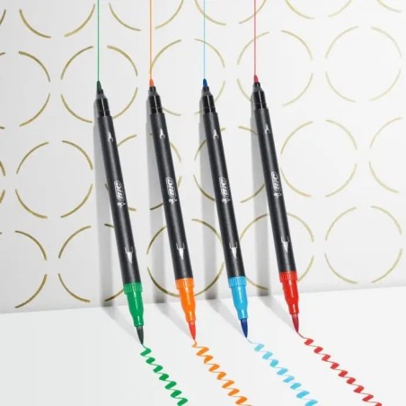 Lot de 6 Bic Intensity Feutres Double Pointe