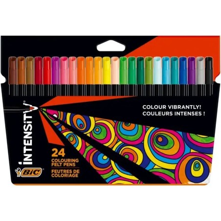 ✅ Lot de 24 feutres Bic Intensity couleur Plusieurs couleurs en stock