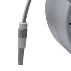 Tuyau Sungarden SG0166 30 mètres - Enrouleur automatique avec guide - Rétraction lente - Support mural - Pivotant à 180 degrés -