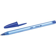 stylo bille bleu Bic transparent