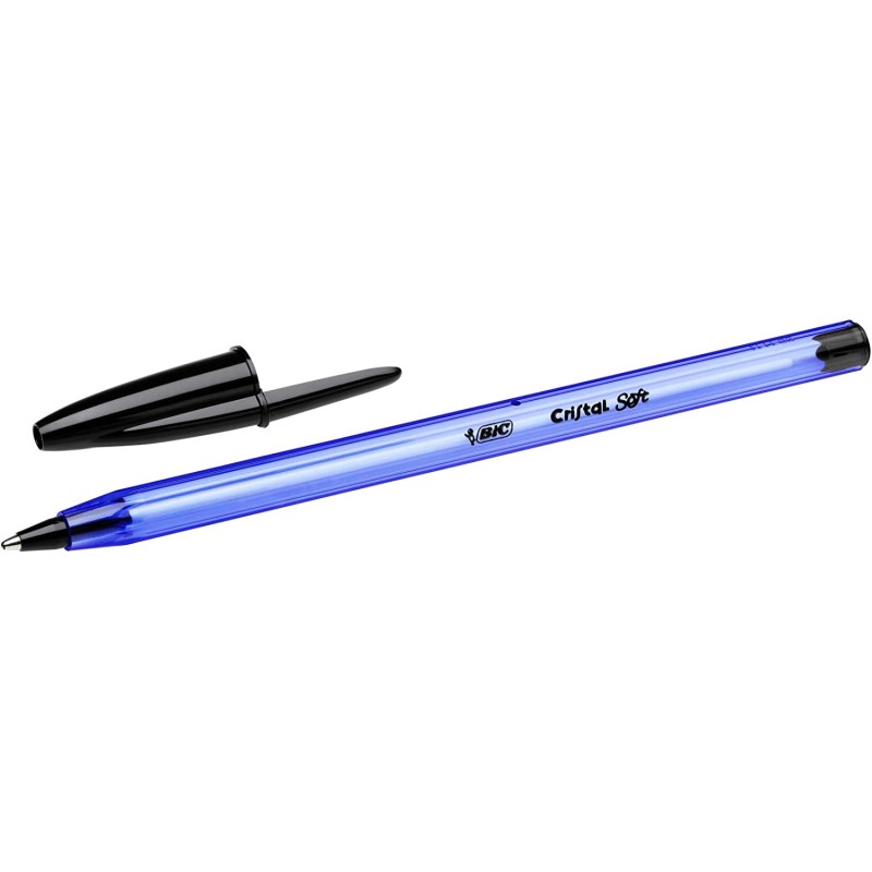 Stylos Bic Cristal Soft noir 1,2mm lot de 50