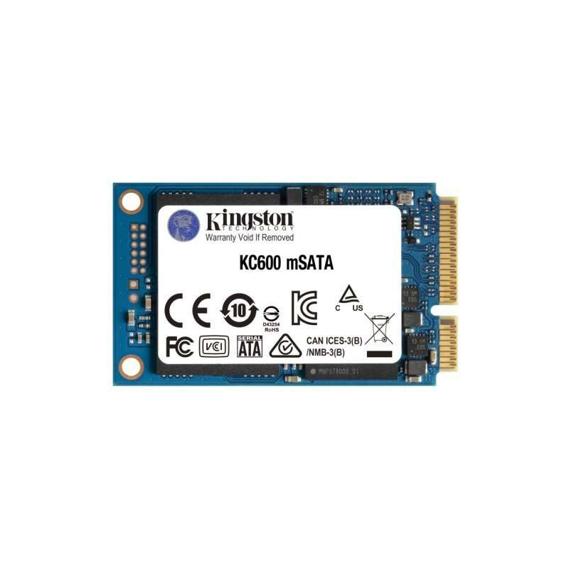 Kingston KC600 Disque dur Solid SSD 256 Go SATA3 mSATA 3D TLC NAND