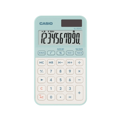 Calculatrice de poche Casio SL-310YC avec écran LCD 10 chiffres - Calculatrice fiscale - Alimentation solaire et piles - Compact